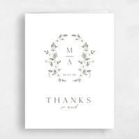 White Wedding Thank You - Lenora Portrait