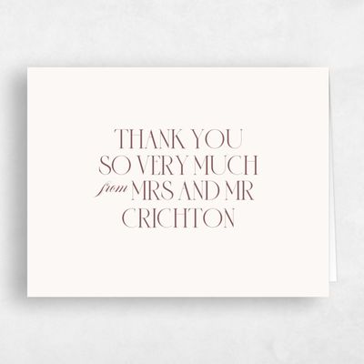 Acorn, Brown Wedding Thank You - Milan Landscape