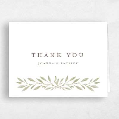 White Rustic Wedding Thank You - Oriana Landscape