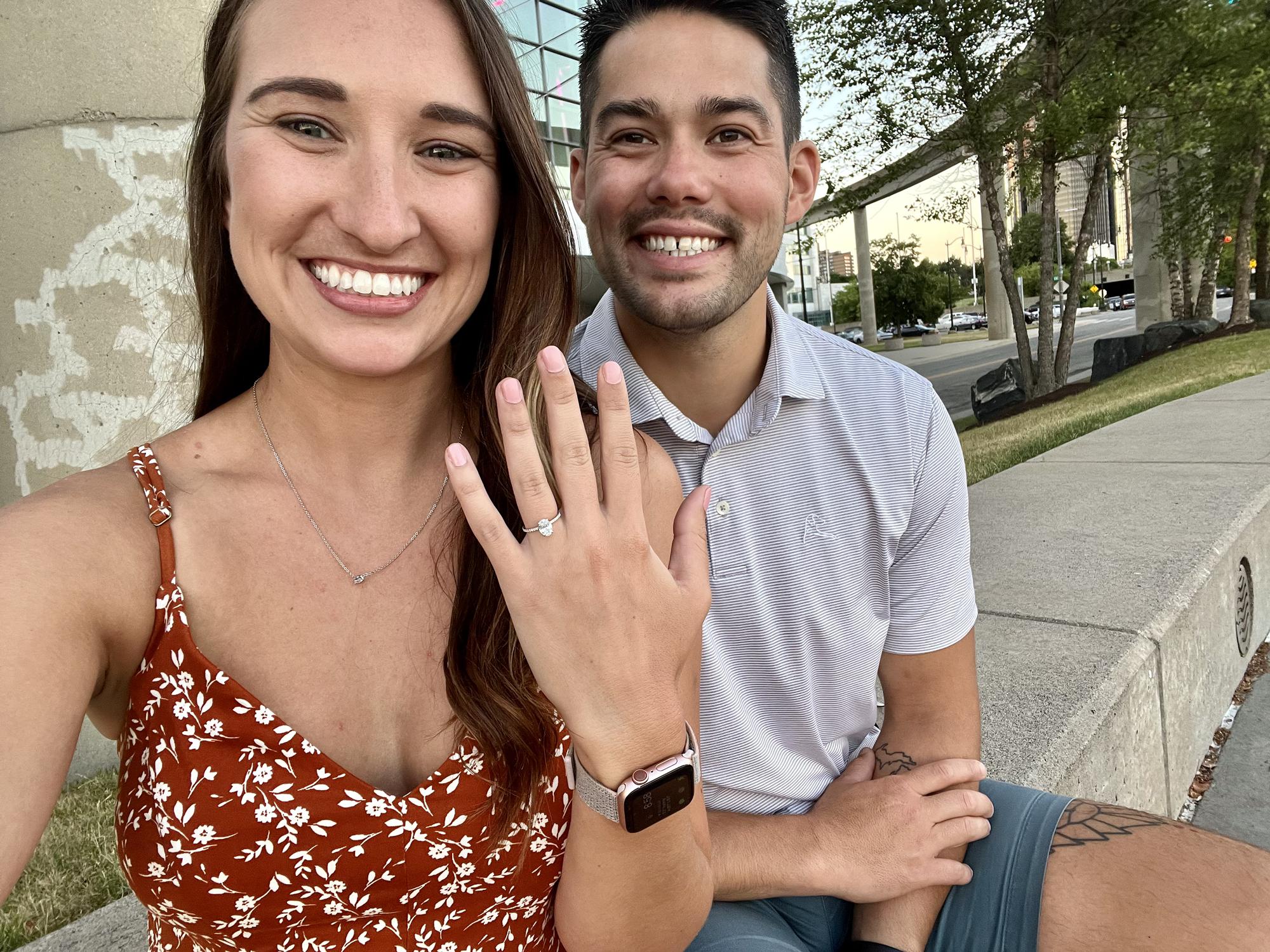And got engaged at the Detroit Riverwalk! Now we are ready to get married with all of our friends and family!