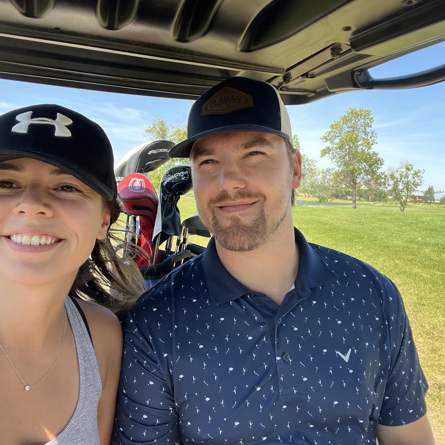 Only time Katelyn will golf is on Brett's birthday