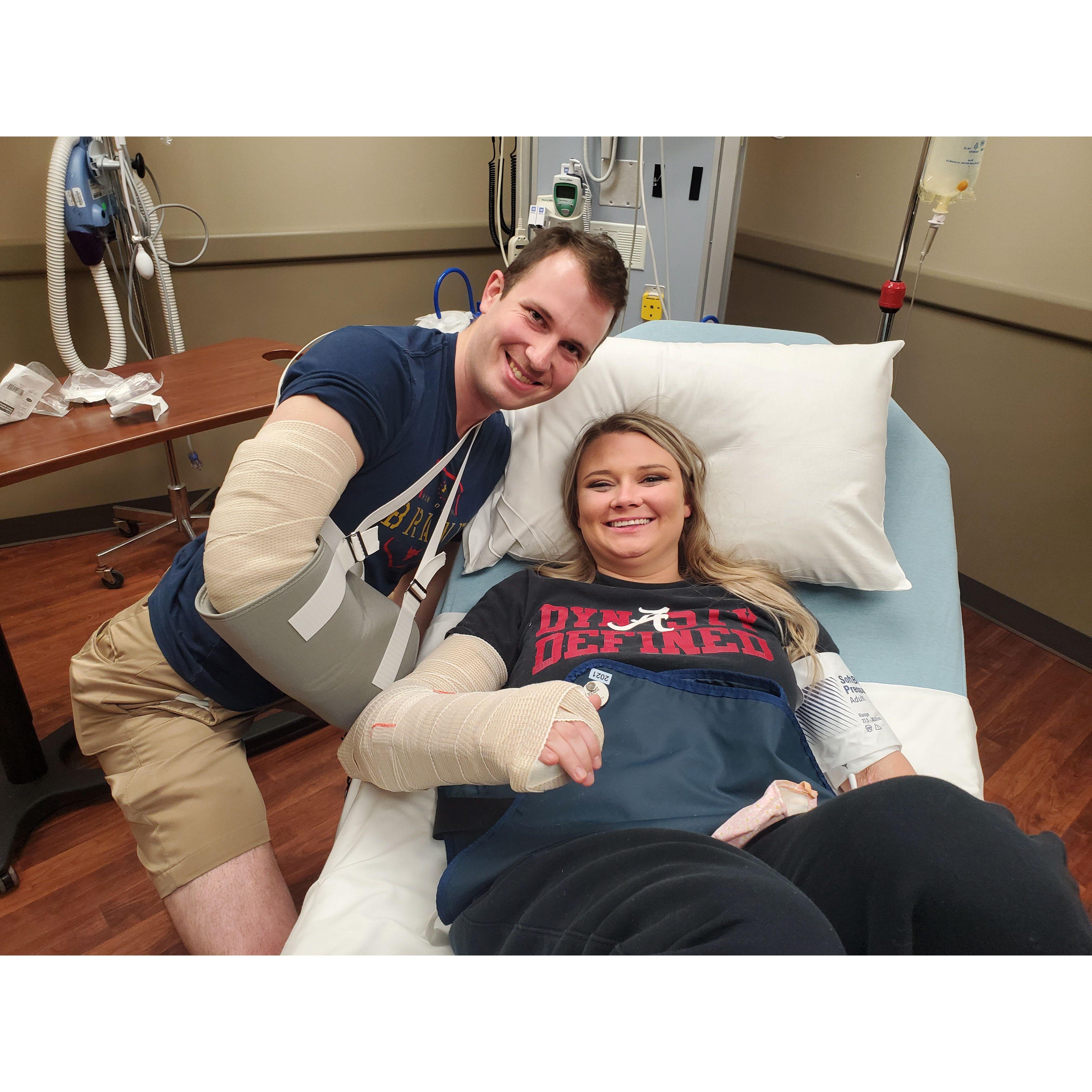 When we broke our bones together