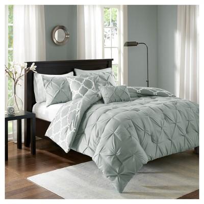 Gray Hayden Solid Reversible Comforter Set (Full/Queen)5pc