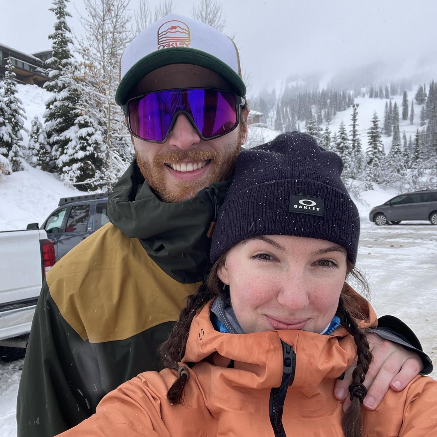 Brady taught Haley how to ski!