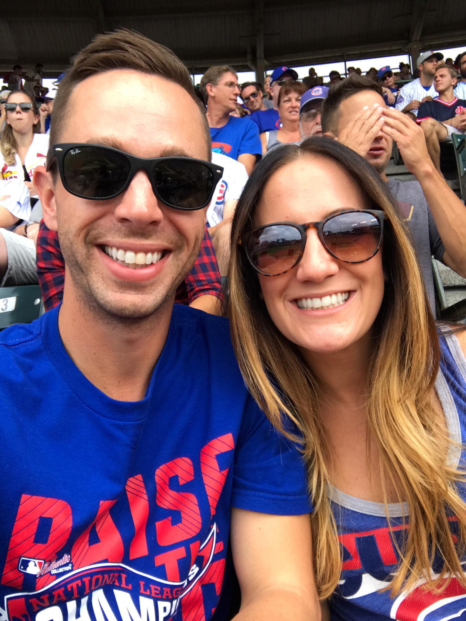 One of our many trips to Wrigley Field to see the Cubs. September 2017.