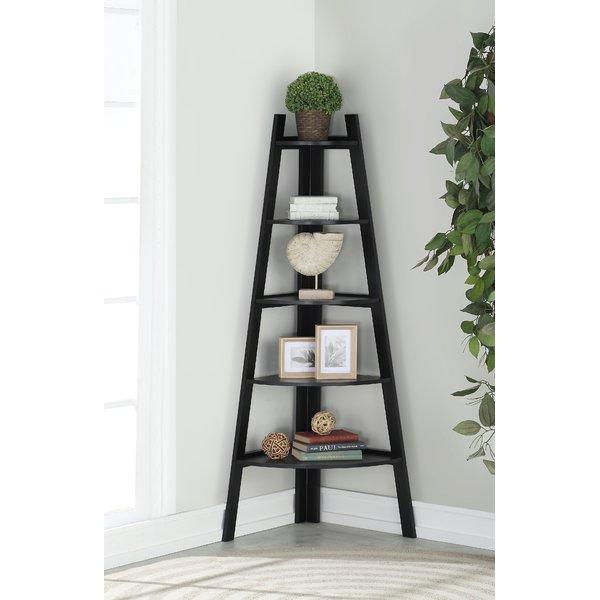 Mari Wood Corner Bookcase