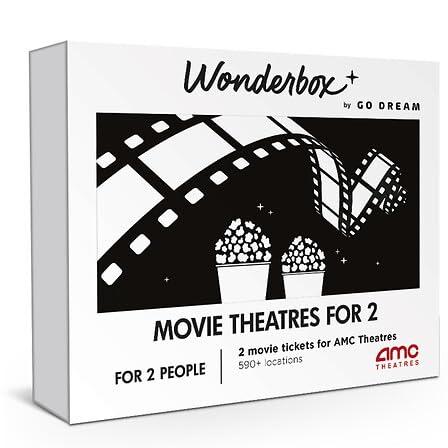 Wonderbox – Original Gift Idea - Experience Gift – AMC Movie Theatres® for 2 – 2 tickets – A Large Choice of Experiences in One Gift Box