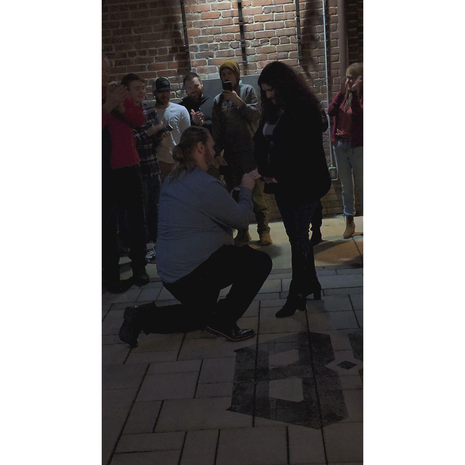 Of course she said yes!