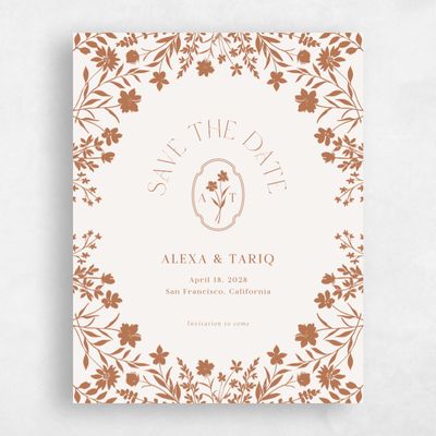 Tuscany, Brown Wedding Save the Date - Gaia Portrait