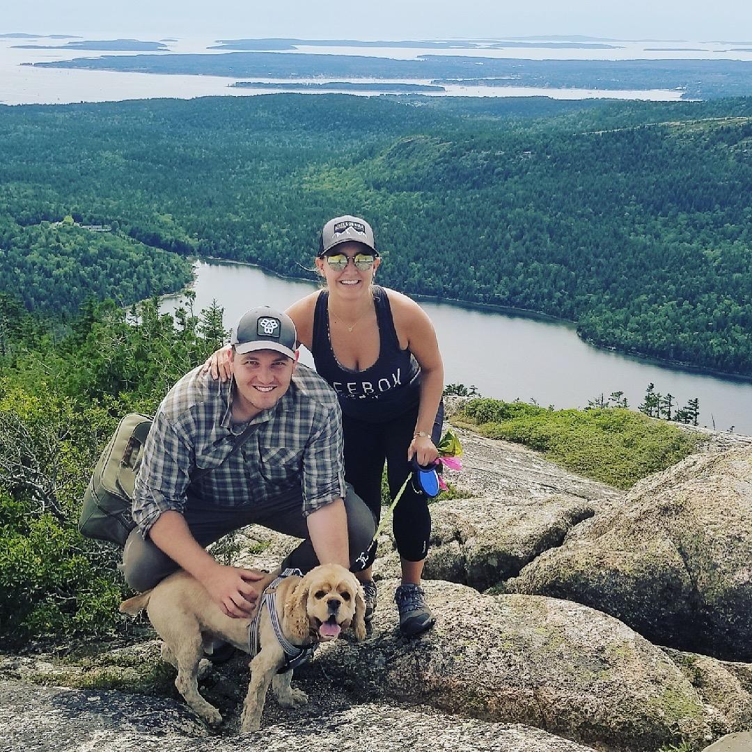 Our 1 year anniversary hiking in Acadia!