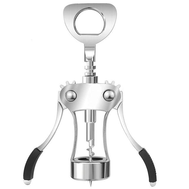 KORCCI Wine Opener, Wine Bottle Opener, Zinc Alloy Wing Corkscrew Heavy Duty, Cork Screw Beer Opener for Bartenders, Multifunctional Bottle Opener for Home Kitchen, Restaurant, Bar, Waiters