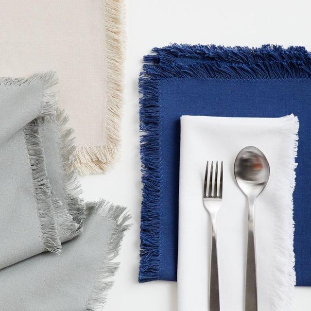 Craft Birch Fringe Napkins, Set of 8