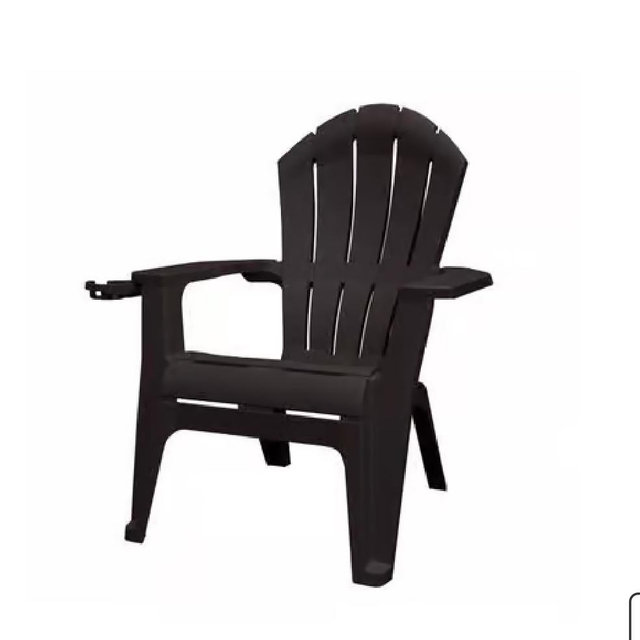 Adams RealComfort Deluxe Black Resin Frame Adirondack Chair