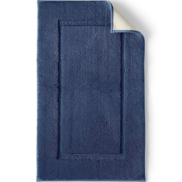 Lands' End Non Skid Bath Rug Deep Sea Navy 20" x 33"