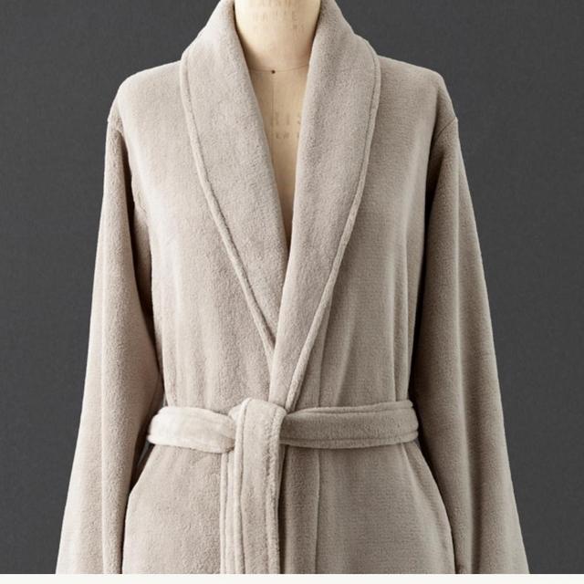 Luxury Plush Long Robe- Sand XS