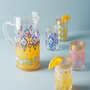 Halden Juice Glass (Blue Motif)