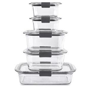 Rubbermaid 10pc Brilliance Glass Food Storage Set: Glass Containers with Lids, Oven & Microwave Safe, Dishwasher Safe This item is not available