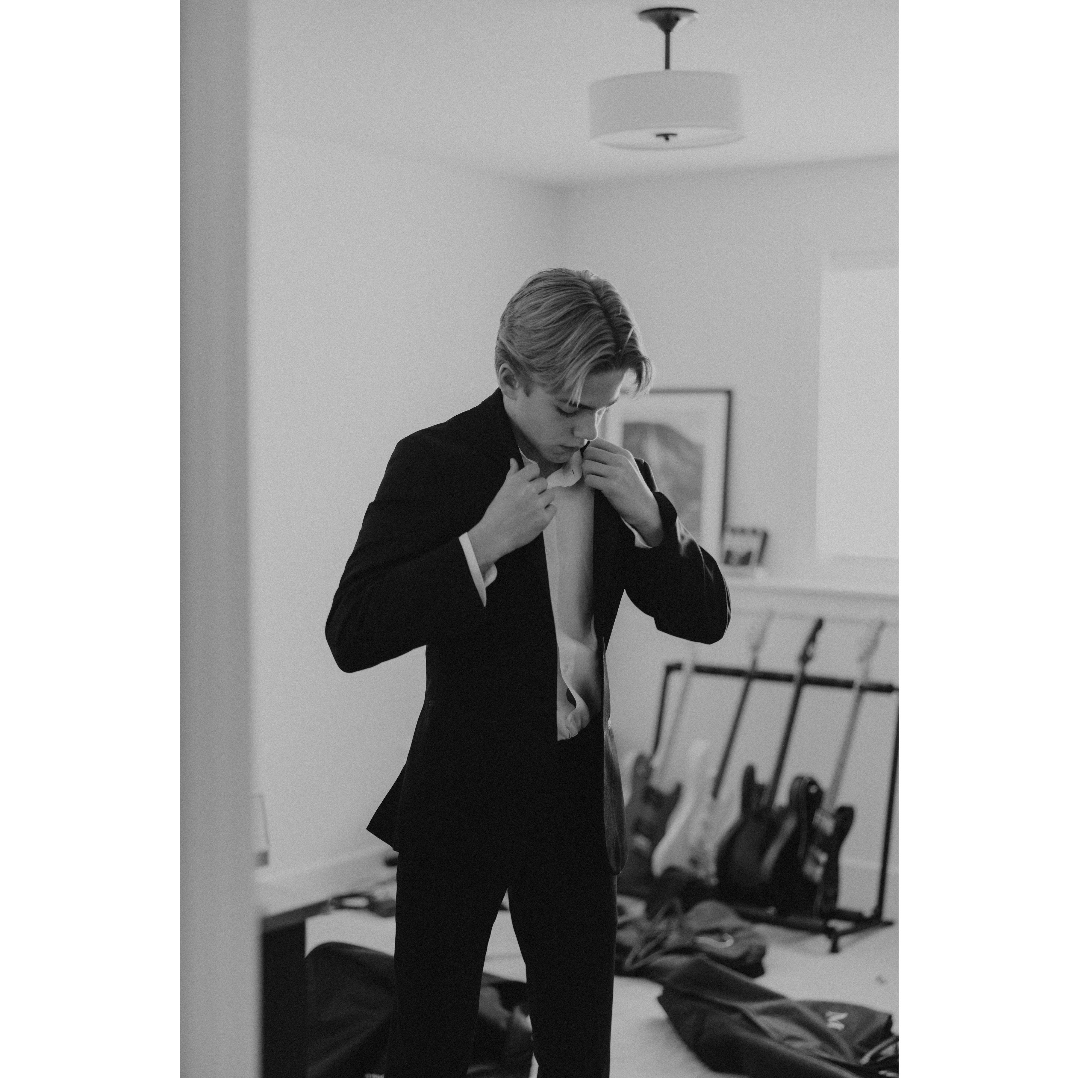 Paul getting suited up
