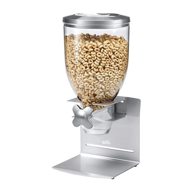 Zevro KCH-06153 Indispensable Professional Dry Food Dispenser, Single Control, Stainless Steel, Silver