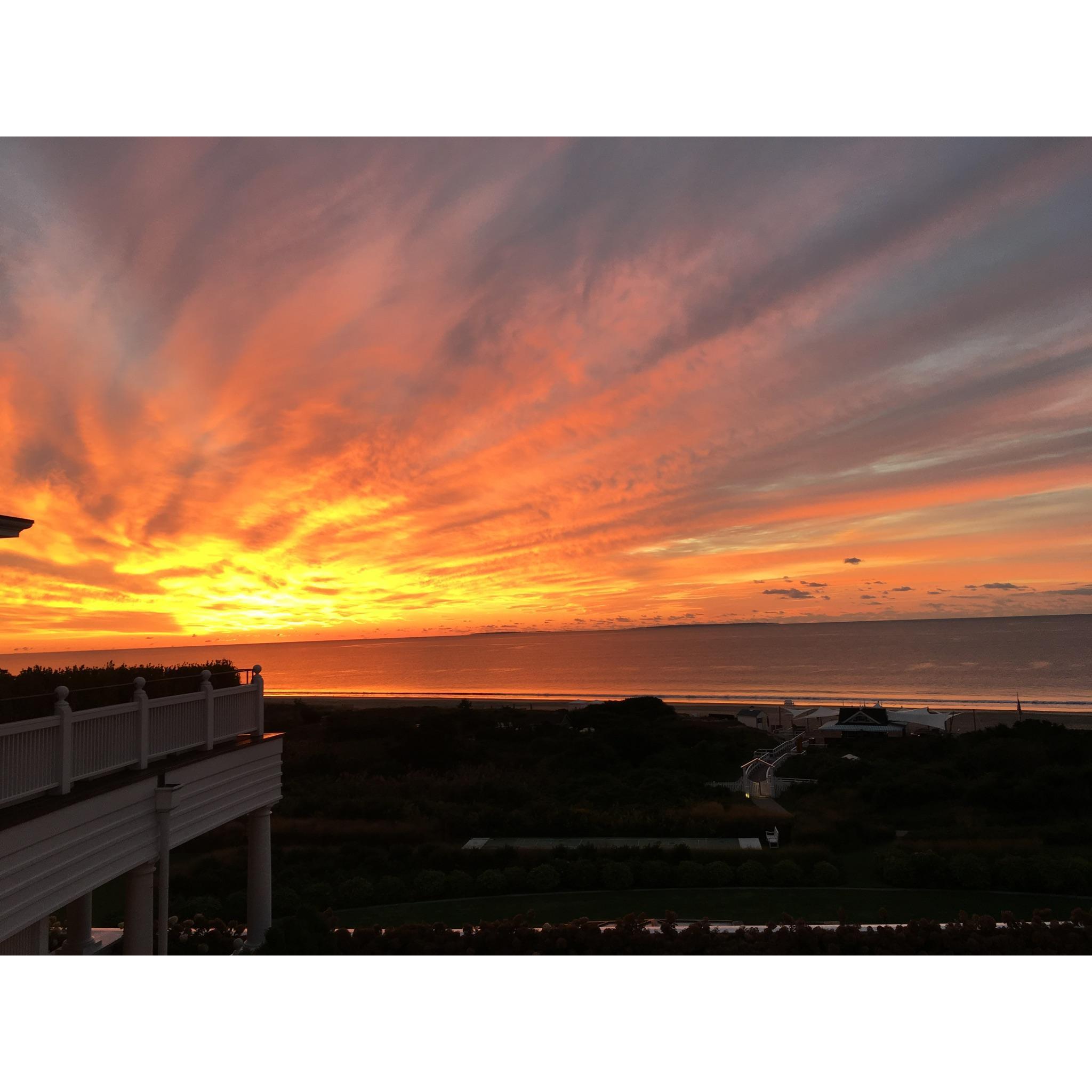Sunrise the day after we got engaged at The Ocean House