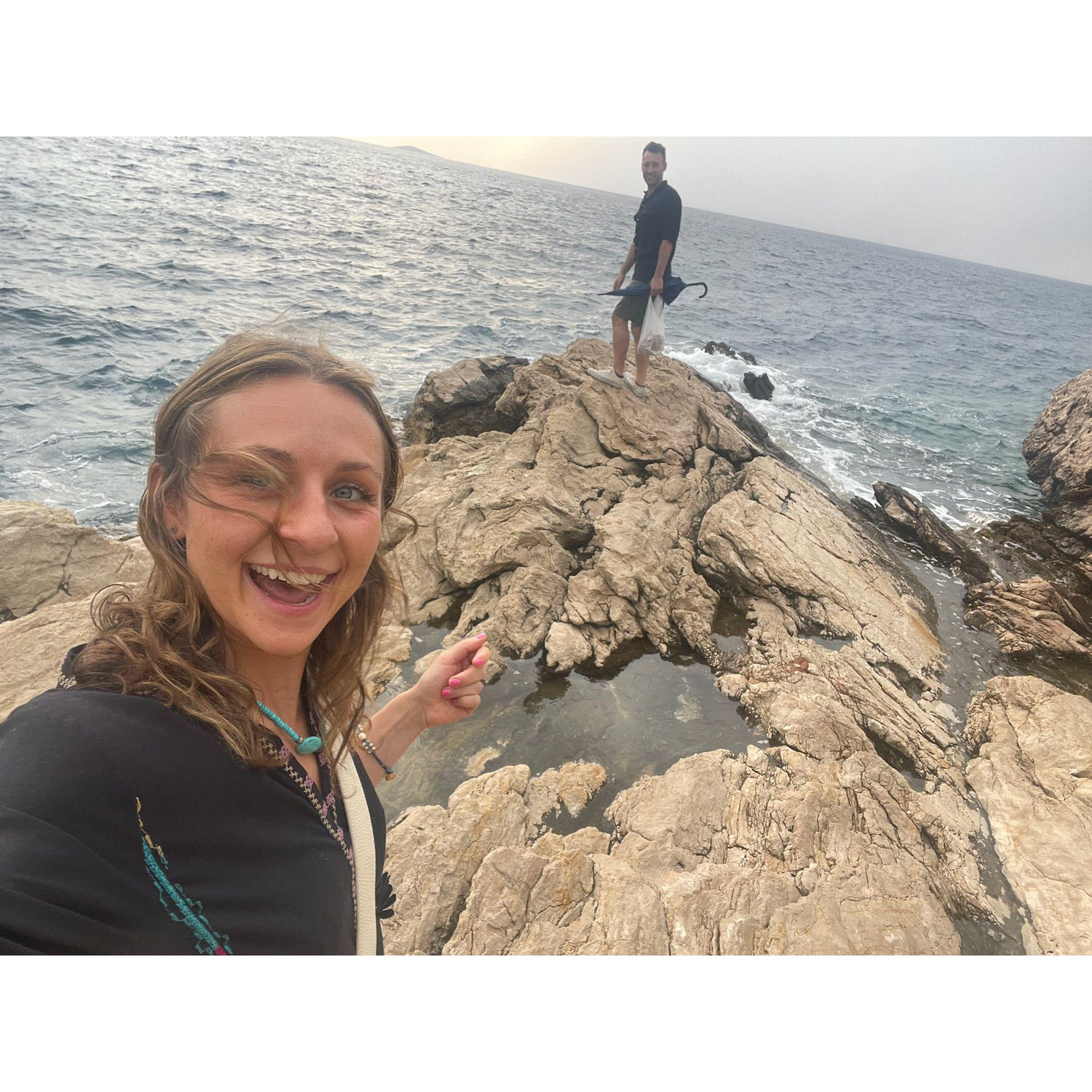 Hike after dinner by the sea.