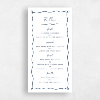 White Wedding Menu - Nesso