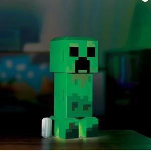 Ukonic Minecraft Legends Creeper Mini Fridge 8L – Holds 12 Cans, LED Lights, AC/DC Thermoelectric Cooler, Removable Shelves, Compact for Dorm, Office, Gaming