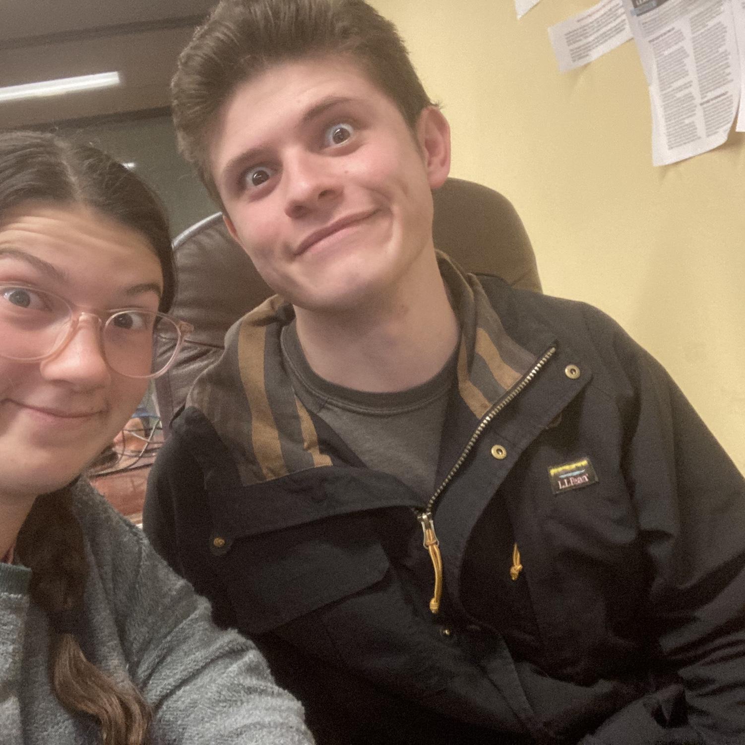 A typical night studying and messing around in the mailroom