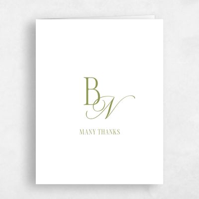 Marsh Green Wedding Thank You - Roscana Portrait