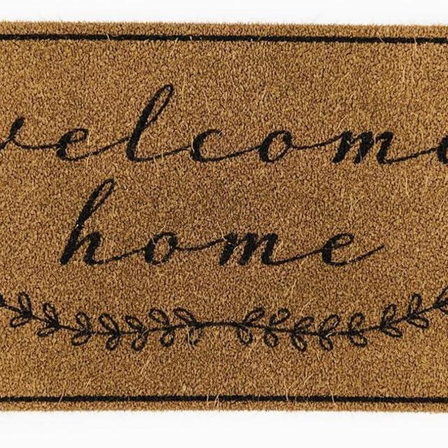 Avera Products Everday Doormat - Welcome Home - Natural Coir Fiber Doormat - 17" x 29" Everday Welcome Door Mat - Anti Slip Rubber Backing