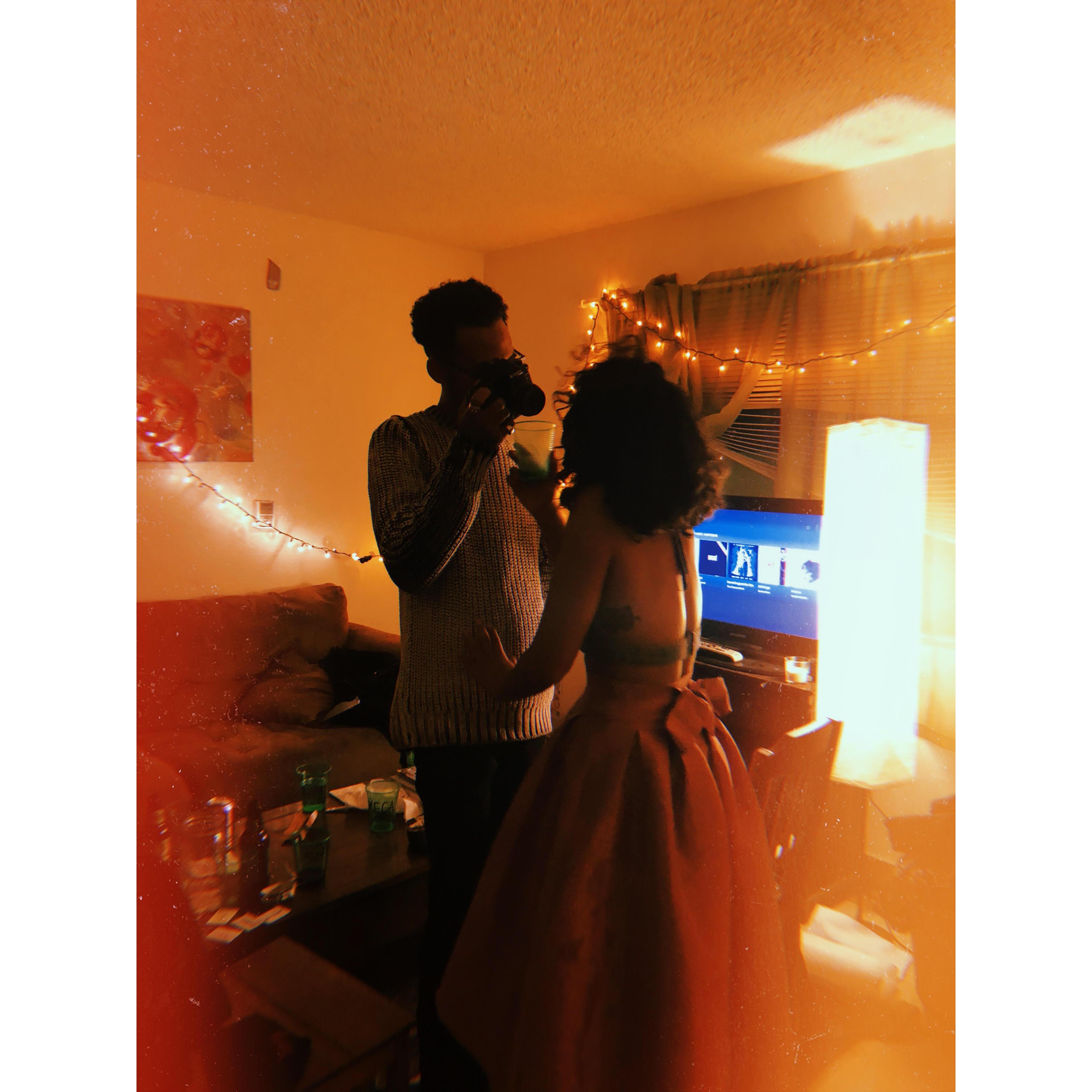 Our first NYE together. Technically our 4th date. 
Photo taken by our MOH.