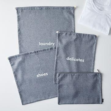 West Elm Travel Laundry Bags (Set of 4) -Pink
