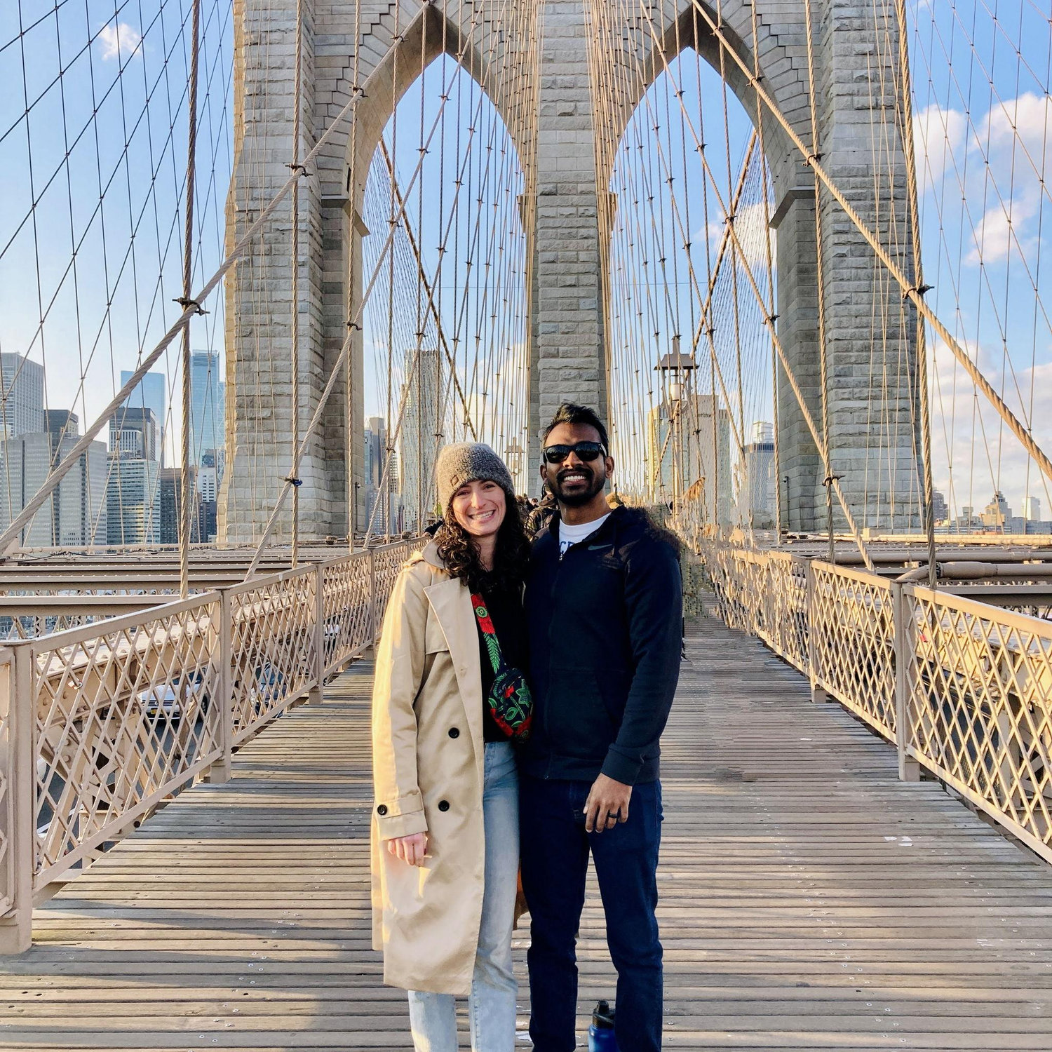 Our first time on the brooklyn bridge during an epic NY trip. Taken by cousin Jake and Molly.