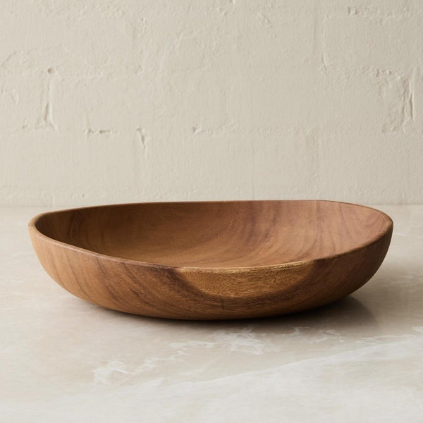 Organic Shaped Wood Serving Bowls