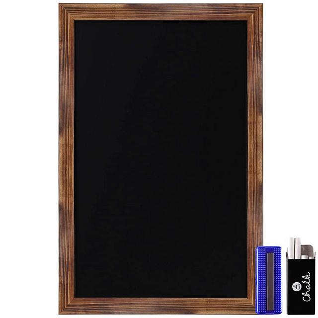 HBCY Creations Rustic Magnetic Wall Chalkboards (Torched Brown, 24 x 36 Inch)