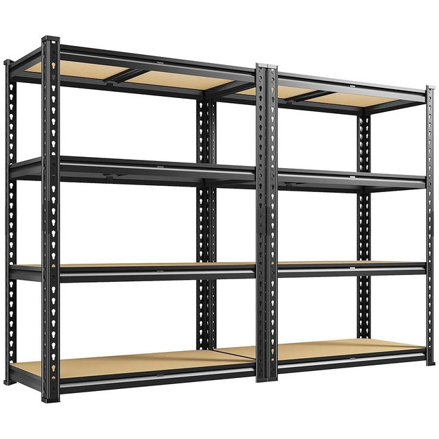 Raybee 2 Pack of Storage Shelf,Heavy Duty Metal Garage Storage Shelves Load 3100LBS,Adjustable Metal Shelving Unit for Pantry Basement,DIY Flexibility Shelves 35.4‘’Wx12‘’Dx59.5‘’H