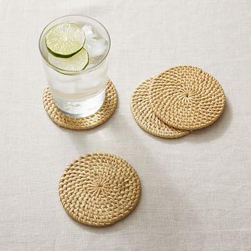 Merida Rattan Woven Coasters Set of 6
