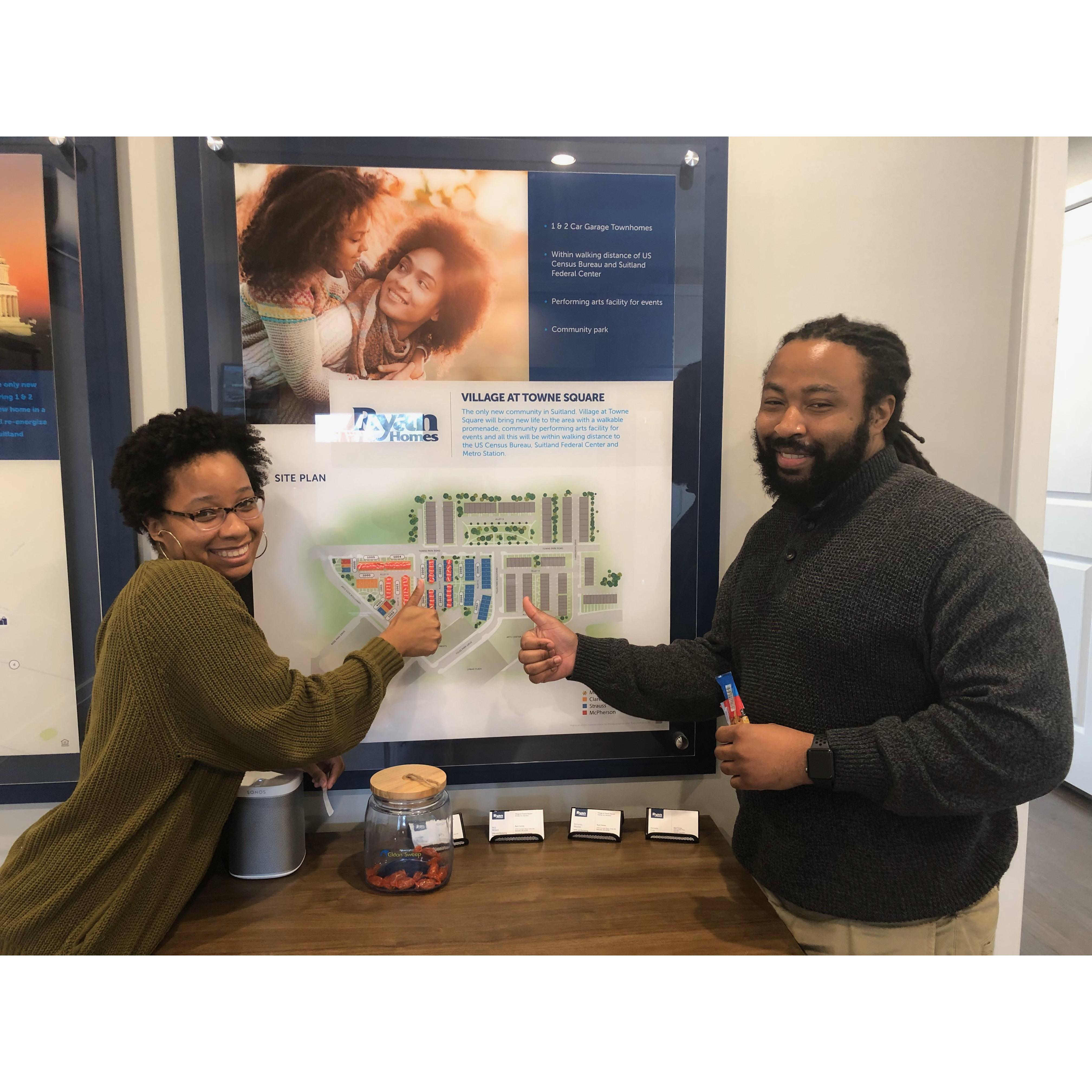 Purchasing our first home together.