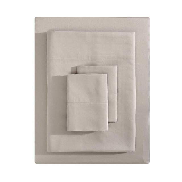 Vera Wang - Queen Sheet Set, Luxury Sateen Cotton Bedding, 800 Thread Count, Soft & Smooth Bedding Set (Beige, Queen)