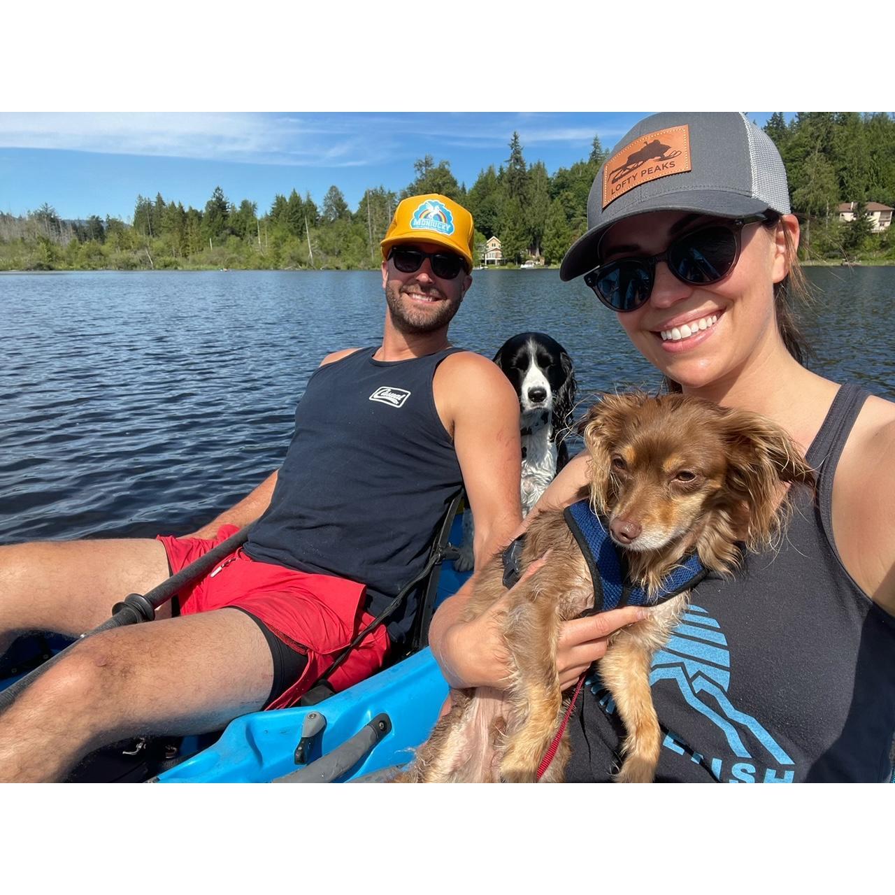 Testing out our new kayaks on Lake Desire