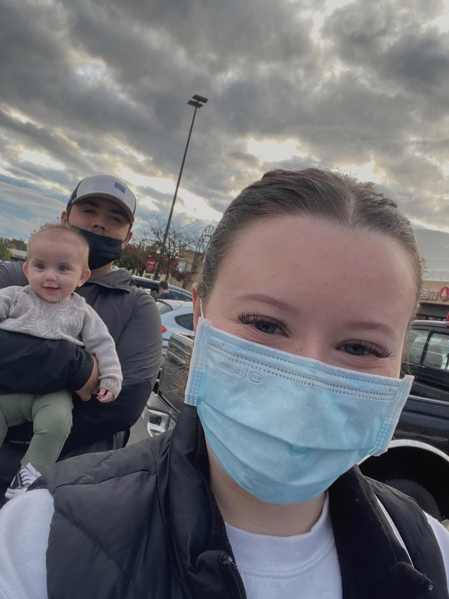 Maya and Dustin hanging out with their second nephew 2021
