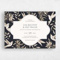 Black Wedding Invitation - Brenton Landscape