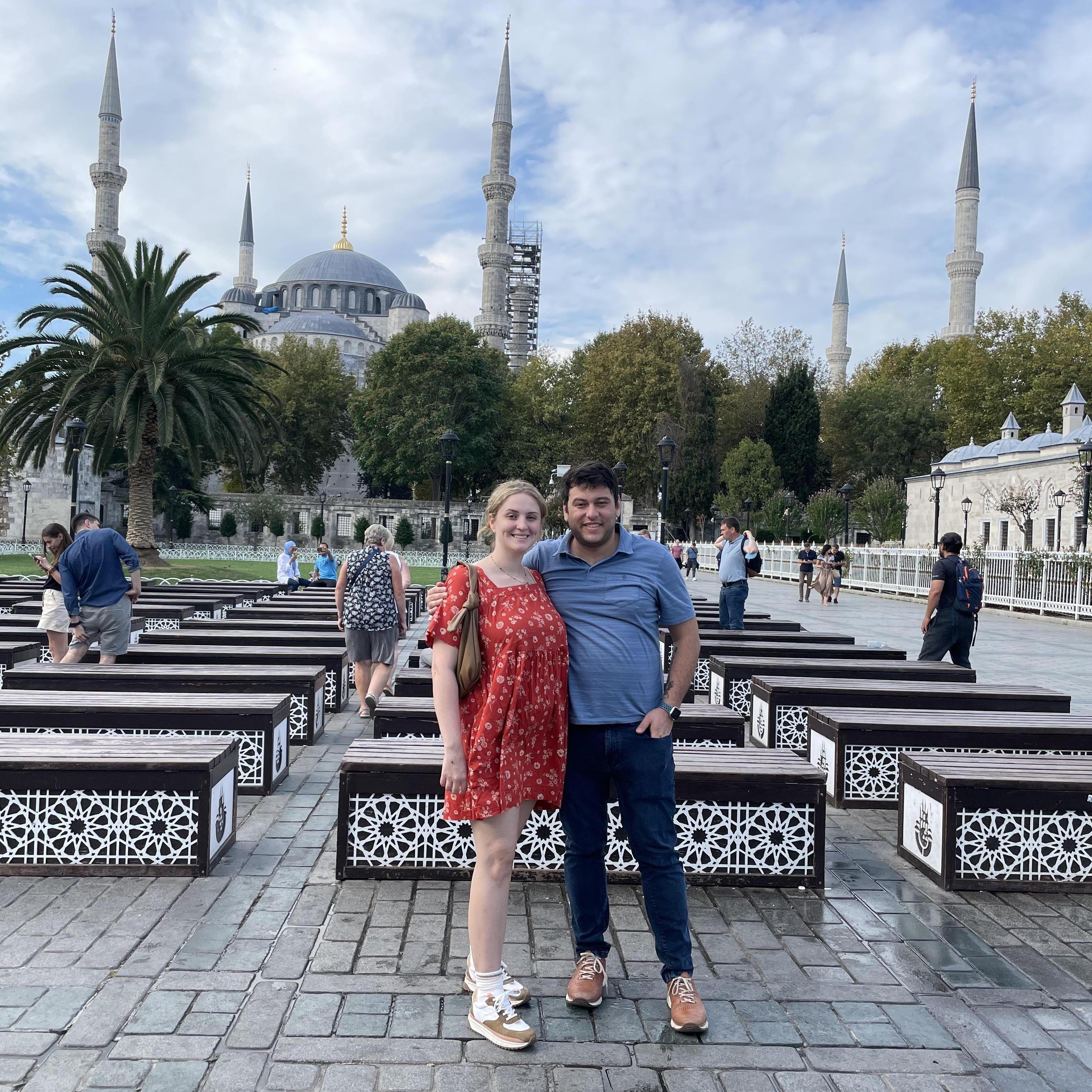 In front of the Blue Mosque in Istanbul, September 2021