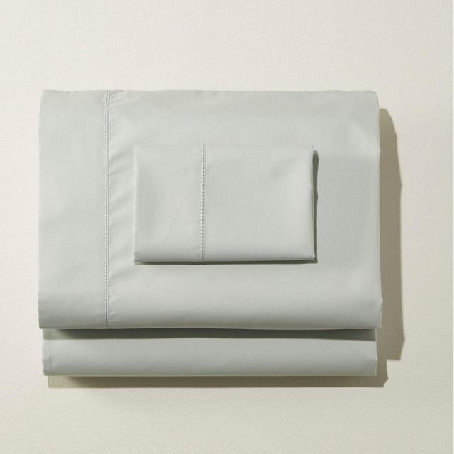 280-Thread-Count Pima Cotton Percale Sheet Set (Queen, Pastel Mint)