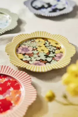 Lyla Floral Dessert Plates, Set of 4