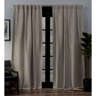 Lancaster Back Tab Blackout Window Curtain Panels - Exclusive Home