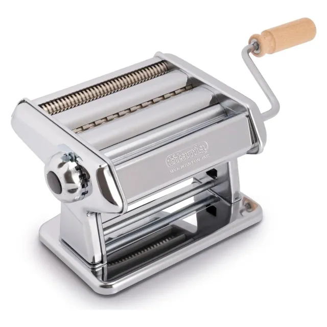 Imperia Titania Pasta Maker- Machine is 100% Made in Italy- Heavy Duty Steel Construction, Manual Roller for Lasagna, Fettucine & More