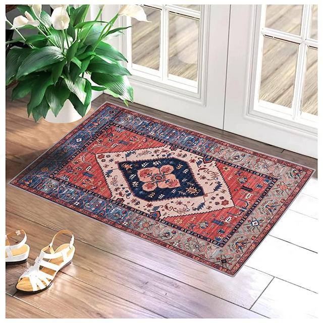 Indoor Door Mat Retro Indoor Floor Mat- 23.5X 35.5 Inch, Non Slip Front Door Rug Soft Quick Absorbent Entrance Doormats, Dust Dirt Resist Door Mats for Entrance 