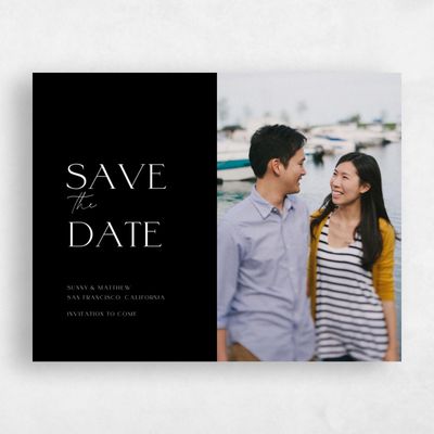 Black Wedding Save the Date - Blonshine Photo