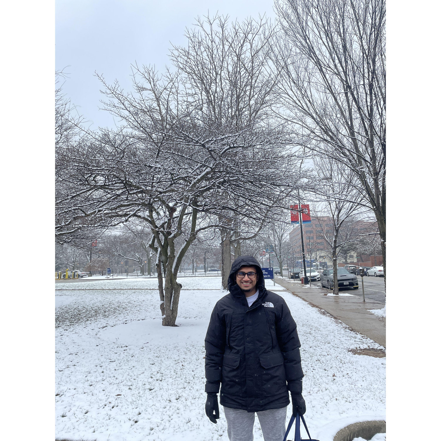 Arjun's first Chicago winter
